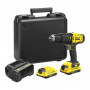 Дриль-шурупокрут ударний STANLEY FatMax, двошвидкісний, Li-lon 20V MAX,18В, 1,5 Ач, 50 Нм, 0-350/1500 об/хв, продуктивність 0-5950/25500 уд/хв, патрон 1-13 мм швидкозатискний, вага 3.9 кг, 2 акумулятора - 1,5 Ач та з