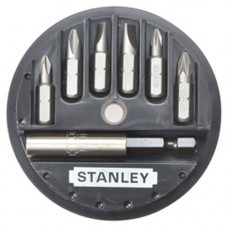 Набір біт STANLEY, Philips, Pozidriv, PH1, PH2, PZ1, PZ2, L = 25 мм, 7 од, пластикова коробка