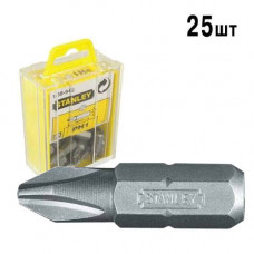 Біта STANLEY з шестигранним хвостовиком 1/4’ Ph1, L = 25 мм, 25 од.