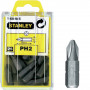 Біта STANLEY з шестигранним хвостовиком 1/4’ Ph2, L = 25 мм, 25 од.