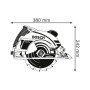 Пила дискова Bosch GKS-190, 1400Вт, 190 мм, глибина пропилу-70мм, макс. кут косого пропилу-56мм
